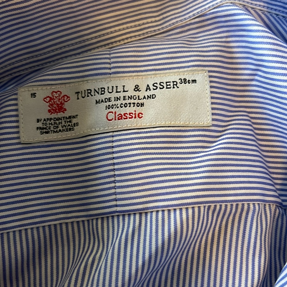 Turnbull Asser 15 Shirt striped blue